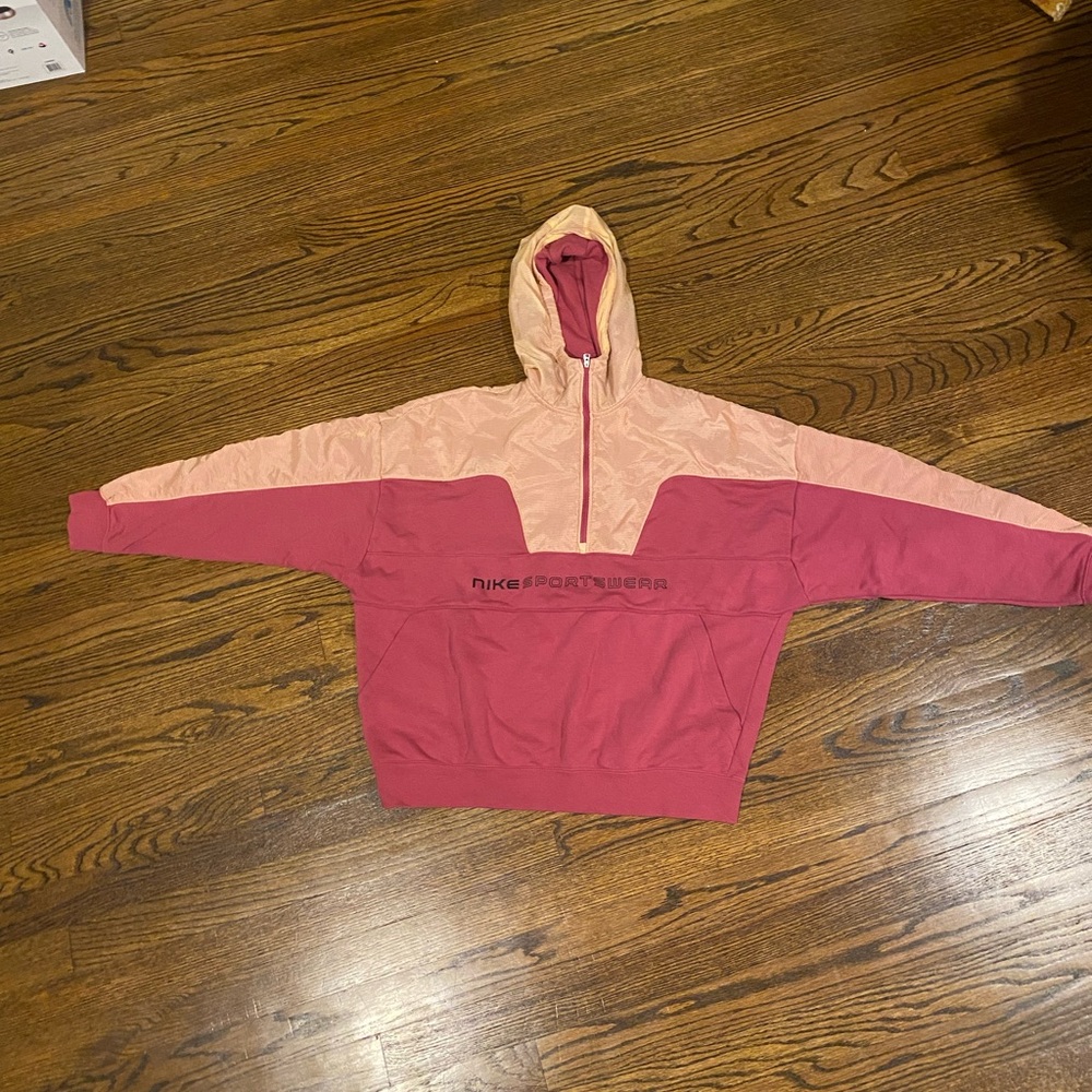 Pink Nike sportswear half zip
